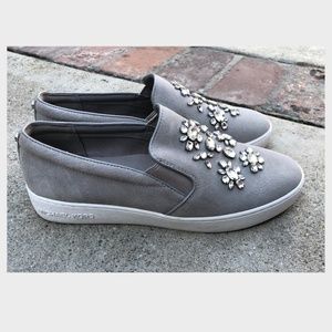 MICHAEL KORS Keaton Embellished Suede Sneakers